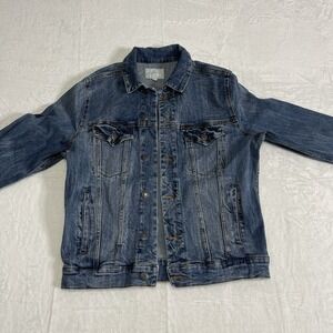 AEROPOSTALE Sz Medium WOMEN'S  Blue COTTON DENIM JEAN JACKET Heavy